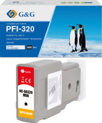 Cartus Premium G&G Canon PFI-320MBK Matte Black 2889C001 PFI320MBK pentru imagePROGRAF TM 200 205 300 305 GP 250 255 350 355 