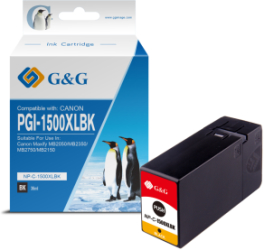 Cartus Premium G&G Canon PGI-1500XL Black 9182B001 PGI1500XLBK pentru MAXIFY MB2050 MB2150 MB2155 MB2350 MB2750 MB2755 