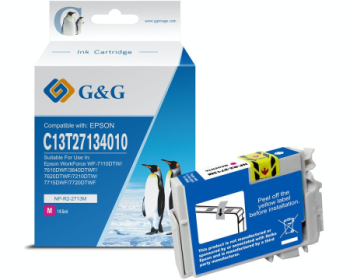 Cartus Premium G&G Epson 27XL Magenta C13T27134010 pentru WorkForce WF 3620 3620DWF 3640DTWF 7110DTW 7210DTW 7610DWF 7620DTWF 7620TWF 