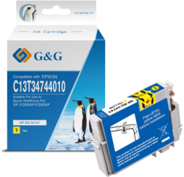 Cartus Premium G&G Epson 34XL Yellow C13T34744010 pentru WorkForce Pro WF 3720 3720DW 3720DWF 3725DWF 