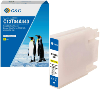Cartus Premium G&G Epson T04A4 Yellow C13T04A440 pentru WorkForce Pro WF C8190 C8190D3TWC C8190DTW C8190DTWC C8190DW C8690 C8690D3TWFC 