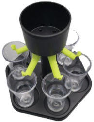 Divizor Hexagonal de vin Flippy 6 Pahare Set Complet cu Ambalaj si Cutie 