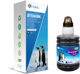 Flacon cerneala Premium G&G Brother BT D60BK Black BT-D60BK BTD60BK pentru HL T4000DW DCP T220 T225 T226 T310 T420W T425W T426W T510W 