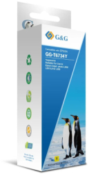 Flacon cerneala Premium G&G Epson T6734 Yellow C13T67344A pentru EcoTank L1800 L800 L805 L810 L850 