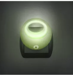 Lampa de veghe cu LED si senzor de lumina verde diametru 8 cm 1 LED 1W PHENOM 20275GR
