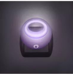 Lampa de veghe cu LED si senzor de lumina violet 1 LED /1W diametru 8 cm PHENOM 20275VL 