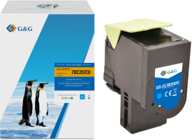 Toner Premium G&G 7K Lexmark 78C2UC0 Cyan Return Program pentru CS521dn CS622de CX622ade CX625ade CX625adhe 