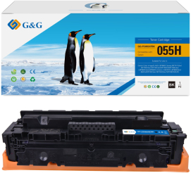Toner Premium G&G fara chip 2.3K Canon 055 Black 3016C002 CRG-055BK CRG055BK pentru i SENSYS LBP 662Cdw 663Cdw 664Cx MF 741Cdw 742Cdw 