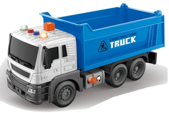 Camion basculanta cu sunete si lumini 24 cm albastru 