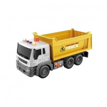 Camion basculanta cu sunete si lumini 24 cm galben 