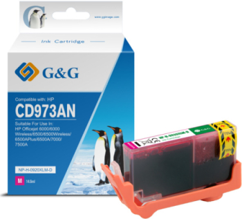 Cartus Premium G&G 0.7K HP 920XL Magenta CD973AE HP920XL pentru Officejet 6000 Wireless 6500 All in One 6500A e Plus 7000 Wide Format 