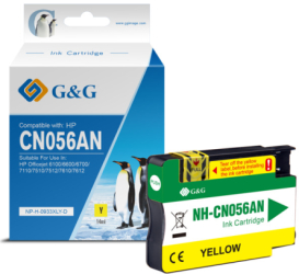 Cartus Premium G&G 0.825K HP 933XL Yellow CN056AE HP933XL pentru Officejet 6100 ePrinter 6600 e All in One 6700 Premium 7110 Wide 