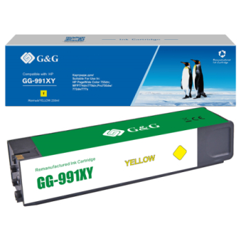 Cartus Premium G&G 16K HP 991X Yellow M0J98AE HP991X pentru PageWide Colour 755dn 774dn 779dn Pro 750dw 772dn 777z MFP 770 772hn P750d 