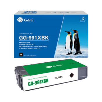 Cartus Premium G&G 20K HP 991X Black M0K02AE HP991X pentru PageWide Colour 755dn 774dn 779dn Pro 750dw 772dn 777z MFP 770 772hn P750d 