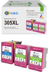 Cartus Premium G&G 3x HP 305XL Color 3YM63AE HP305XL pentru DeskJet 2710 2720 2721 2722 2723 2724 Plus 4110 4120 4122 4130 Envy 6010 All 