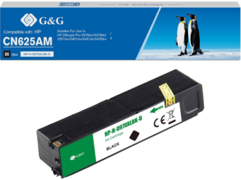 Cartus Premium G&G 9.2K HP 970XL Black CN625AE HP970XL pentru Officejet Pro X451dw X476dw X551dw X576dw 