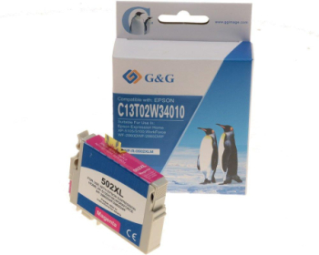 Cartus Premium G&G Epson 502XL Magenta C13T02W34010 pentru WorkForce WF 2860DWF 2865DWF Expression Home XP 5100 5105 