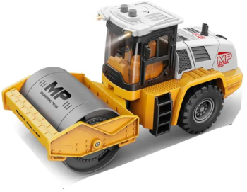 Jucarie compactor asfalt cu sunete si lumini 25 cm galben 