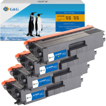 Pachet tonere premium G&G Brother TN 326 TN-326 TN326 pentru DCP L8400CDN L8450CDW HL L8250CDN L8350CDW MFC L8650CDW L8850CDW 