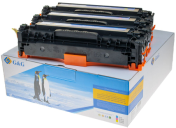 Pachet tonere premium G&G HP 125A Cyan/ Magenta/ Yellow CF373AM HP125A CMY pentru Color LaserJet CP1215 CP1515n CP1518ni CM1312 