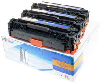 Pachet tonere premium G&G HP 312A Cyan/ Magenta/ Yellow CF440AM HP312A CMY pentru Color LaserJet Pro MFP M476nw M476dn M476dw 