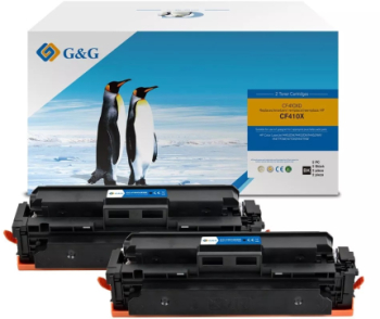 Pachet tonere premium G&G HP 410X Black CF410X HP410X pentru Color LaserJet Pro MFP M377dw M477fdn M477fdw M477fnw M452dn M452nw 
