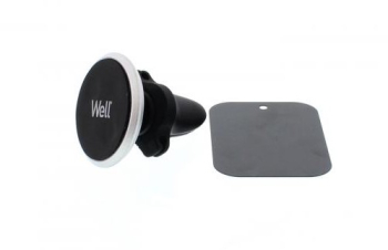 Suport auto magnetic pentru telefon cu prindere la ventilatie Well 