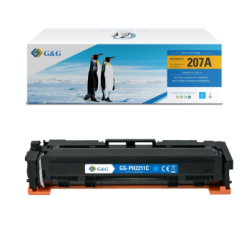 Toner Premium G&G 1.25K HP 207A Cyan W2211A HP207A pentru Color LaserJet Pro M255dw M282nw M283fdn M283fdw 