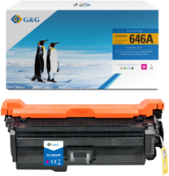Toner Premium G&G 12.5K HP 646A Magenta CF033A HP646A pentru Color LaserJet Enterprise CM4540 MFP CM4540f CM4540fskm 