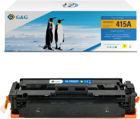 Toner Premium G&G 2.1K HP 415A Yellow W2032A HP415A pentru Color LaserJet Pro M454dn M454dw MFP M479dw M479fdn M479fdw M479fnw 