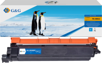 Toner Premium G&G 2.3K Brother TN 248 XL Cyan TN-248XLC TN248XLC pentru MFC L3760CDW L8340CDW L8390CDW HL L8230CDW L8240CDW L3220CW 
