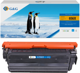 Toner Premium G&G 22K HP 656X Cyan CF461X HP656X pentru Color LaserJet Enterprise M652n M652dn M653dn M653x 