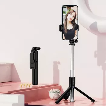 Trepied foto telescopic premium profesional Flippy Z101S cadru multifunctional telecomanda detasabila pentru telefon/camera foto/gopro 