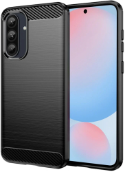 Husa pentru Samsung Galaxy A56 5G - Techsuit Carbon Silicone - Black