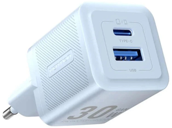 Incarcator GaN Type-C USB PD30W Dual Fast Charging - Vention FEQL0-EU - Bleu