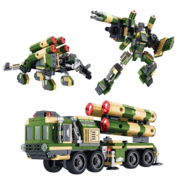 Set constructie 3 in 1 camion militar cu rachete 426 piese