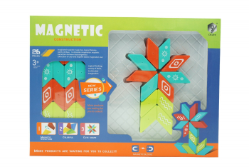 Set inteligent de constructie cu piese magnetice 26 piese +3 ani multicolor 