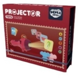 Set jucarie educativa proiector tip lanterna pentru copii 48 de imagini cutie depozitare +3 ani Rosu 