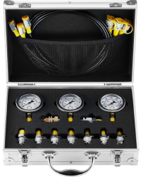 Set pentru testarea presiunii hidraulice 250/400/600 bar 3 manometre 9 cuplaje G1/8 G1/4 G3/8 M10/1 M10/1.25 M14/1.5 UNF7/16-20 UNF