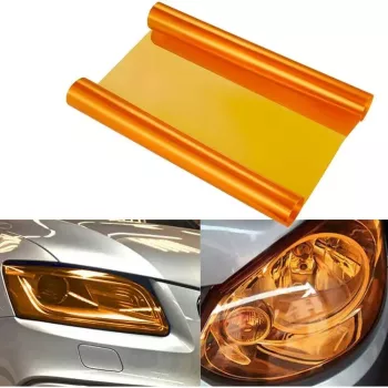 Folie protectie faruri / stopuri auto - Orange pret/m liniar 