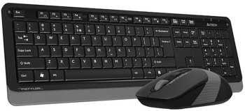 Kit tastatura si mouse wireless A4Tech FG1010 Grey 104 taste 2000 dpi negru-gri 