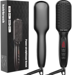 Perie Electrica de Indreptat Parul cu Ionizare Negativa - Anti-Incalcire Anti-Frizz Protectie Impotriva Arsuri Temperatura Max 450° F 