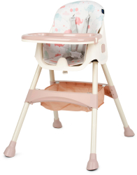 Scaun de masa 2 in 1 Juju Eat Smile Pink-Elephants 