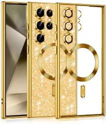 Husa pentru Samsung Galaxy S25 Ultra - Techsuit Luxury Glitter MagSafe - Gold 