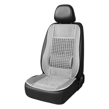 Husa scaun auto cu bile de masaj si suport lombar dimensiuni 110 x 46 cm culoare Gri 
