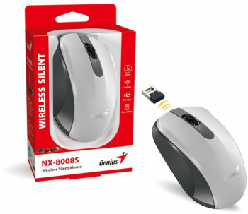 Mouse optic wireless Genius NX-8008S 31030028403 alb/gri 