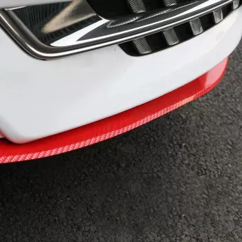 Protectie spoiler prelungire bara fata/spate din cauciuc culoare CARBON Rosu 