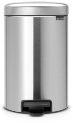 Cos de gunoi cu pedala Brabantia NewIcon 12 l Inchidere usoara baza anti-alunecare Inox mat 