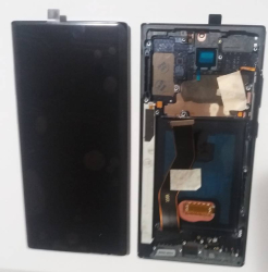 Display ecran cu Touchscreen si Rama compatibil cu Samsung Note 10 Plus 5G N976 Negru 