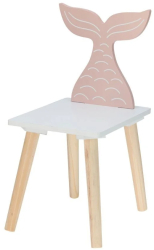 Scaunel pentru copii din lemn model cu sirena 49 5x23 5x29 cm 